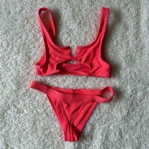 Frankie’s Bikinis Neon Ribbed Bikini